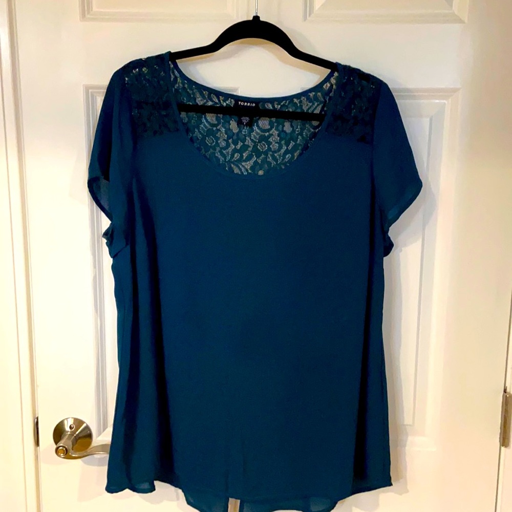 Torrid Turquoise blouse